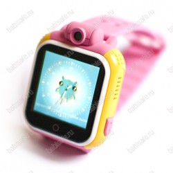 Детские часы телефон с gps трекером GW1000 Wonlex розовые