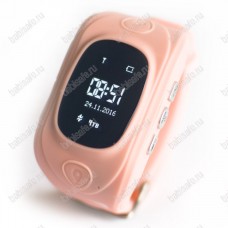 Детские часы телефон с gps трекером GW300 Smart baby watch розовые