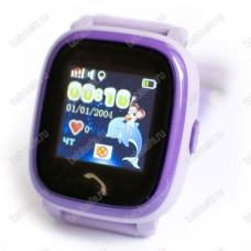Детские водостойкие часы телефон с gps трекером GW400S фиолетовые