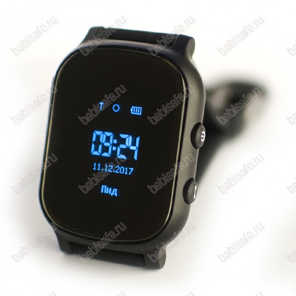 Детские часы телефон с gps трекером GW700 Wonlex Smart baby watch T58 черные