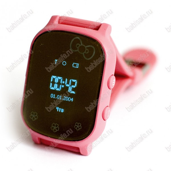 Детские часы телефон с gps трекером GW700 Wonlex Smart baby watch T58 розовые