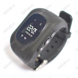 Детские часы телефон с gps трекером Q50 Smart baby watch черные