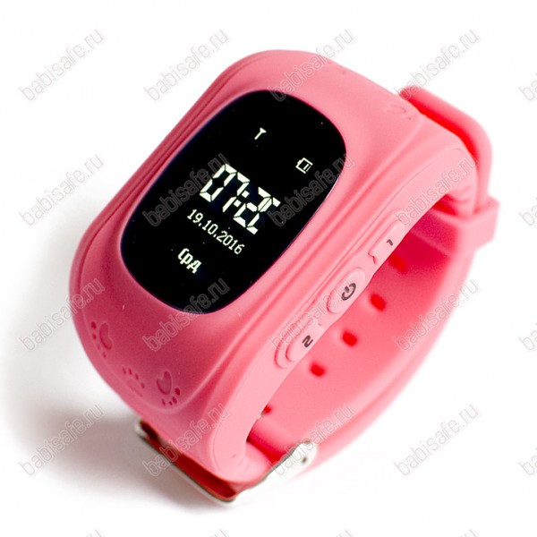 Детские часы телефон с gps трекером Q50 Smart baby watch розовые
