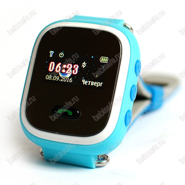 Детские часы телефон с gps трекером GW900S Smart baby watch Q60 голубые