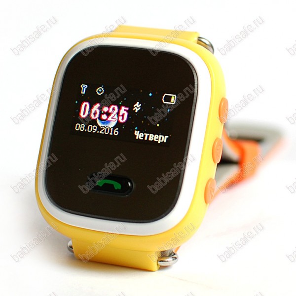 Детские часы телефон с gps трекером GW900S Smart baby watch Q60 желтые