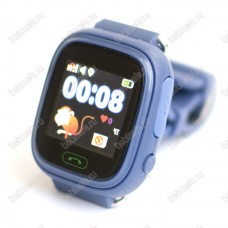 Детские часы телефон с gps трекером GW100 Smart baby watch Q80 синие