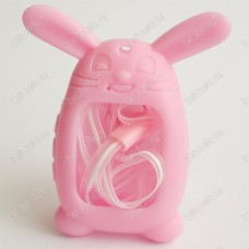 Кролик кулон для детских умных часов розовый