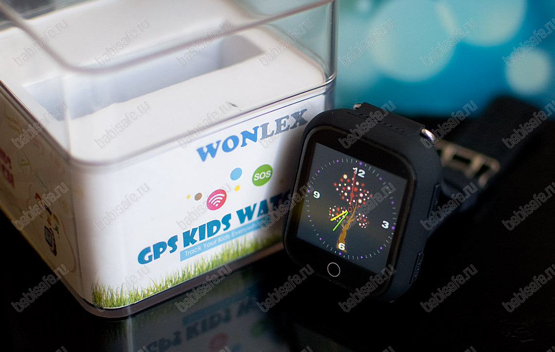 Детские часы телефон с gps трекером GW200S черные