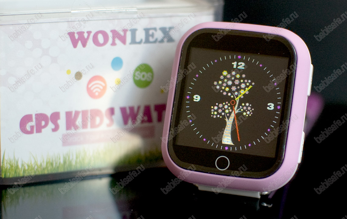 Детские часы телефон с gps трекером GW200S  розовые
