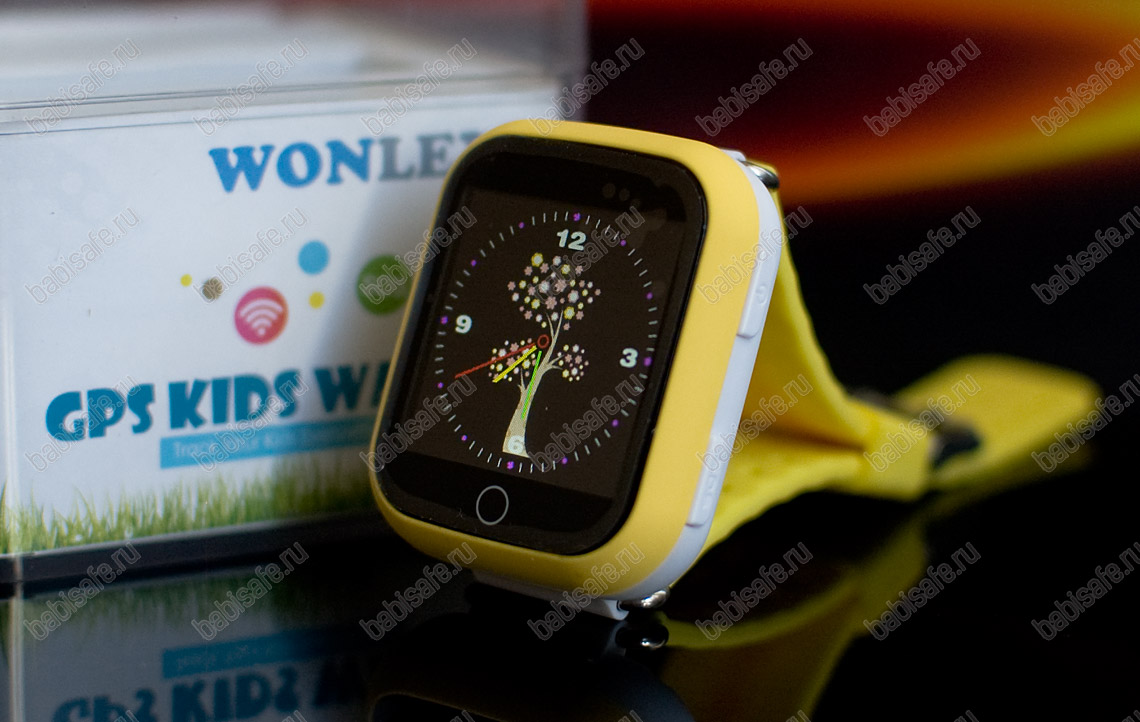 Детские часы телефон с gps трекером GW200S желтые