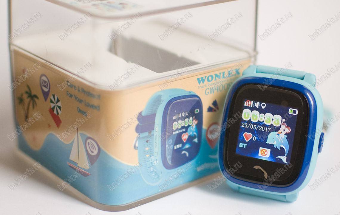 Детские водонепроницаемые часы телефон с gps трекером GW400S
