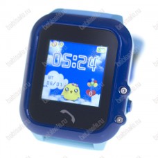 Детские водостойкие часы телефон с gps трекером GW400E голубые