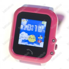Детские водостойкие часы телефон с gps трекером GW400E розовые