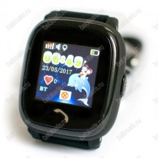 Детские водостойкие часы телефон с gps трекером GW400S черные