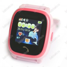 Детские водостойкие часы телефон с gps трекером GW400S розовые