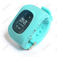 Детские часы телефон с gps трекером Q50 Smart baby watch голубые 