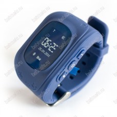 Детские часы телефон с gps трекером Q50 Smart baby watch синие
