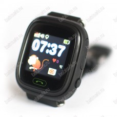 Детские часы телефон с gps трекером GW100 Smart baby watch Q80 черные
