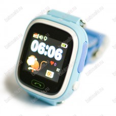 Детские часы телефон с gps трекером GW100 Smart baby watch Q80 голубые